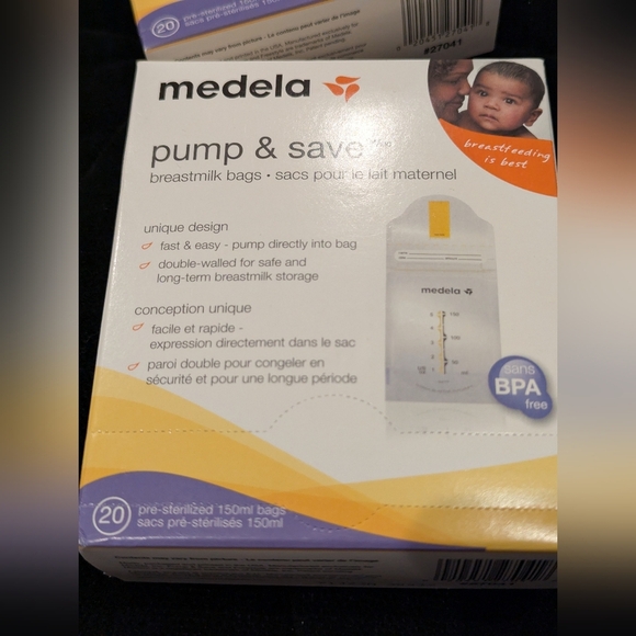 Medela Supplies Pump & Save milk Bags 2 Boxes & Steam Quick Clean Bags 1 Box - Picture 5 of 11